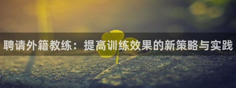 杏耀体育注册代理：聘请外籍教练：提高训练效果的新策略与实践
